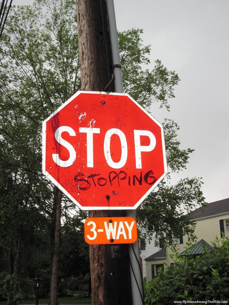 Graffiti Stop Sign